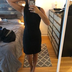Theory Houndstooth black dress